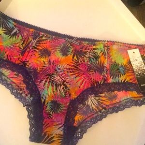 KENSIE MAYA BOYSHORTS PANTY FLORAL PRINT LARGE NWT